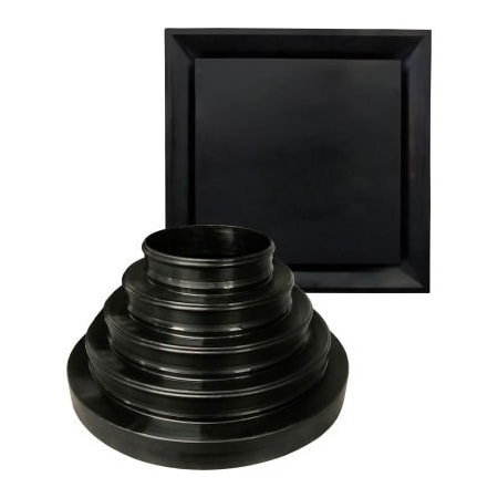 American Louver STR-PQ-BK-NRD Plaque Diffuser Kit, Black, Fits Multiple Neck Sizes